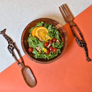 Bols de service en bois faits à la main, finition naturelle, écologiques, couleur personnalisée, vaisselle AE, saladier, bols décoratifs - Product Image 3