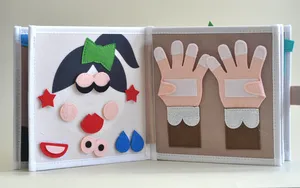 Bambino fatto a mano 10 pagine feltro educativo arcobaleno montessori attività silenziosa <span class=keywords><strong>libro</strong></span> occupato per abilità motorie sensoriali fini - Product Image 5