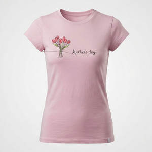 Camiseta de regalo para el Día de la Madre con tela de algodón suave y diseño inspirado en las tendencias. - Product Image 1