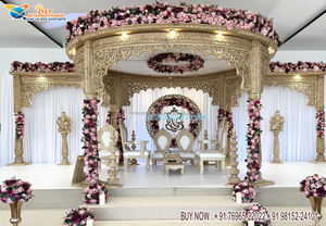 Mandap de Madera con Pilares Dobles de Estilo Clásico para Bodas Asiáticas, Mandap Maharaja para Bodas Indias, Mandap Raj Mahal de Madera, Suiza - Product Image 6