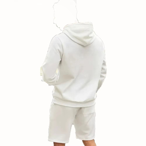 Conjunto de Sudadera con Capucha y Pantalones Cortos para Hombre, Transpirable, con Cierre y Logotipo Personalizado Bordado, Ropa de Entrenamiento de Secado Rápido para Invierno - Product Image 2