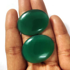 Onyx vert naturel 30x23mm cabochon ovale agate verte 23 cts pierre précieuse en vrac pour la fabrication de bijoux fournir des pierres druzy - Product Image 5