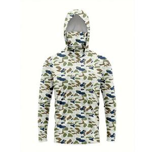 Personalizado bajo MOQ sublimación Impresión de secado rápido poliéster rendimiento pesca Sudadera con capucha UPF 50 camisa de pesca con capucha - Product Image 1