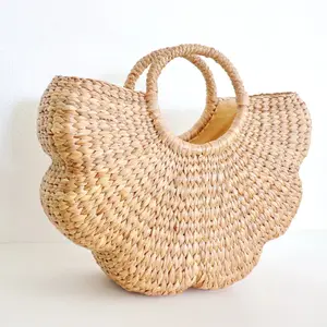 Bolsa de água hyacinth para mulheres, barata, design exclusivo, bolsa de mão natural boho da fábrica direta do vietnã, fba, suporte