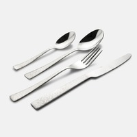 Ensemble de couverts en acier inoxydable écologiques, compatibles lave-vaisselle, avec manche en métal et finition miroir, pour mariage moderne