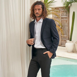 Pantalones Formales Clásicos de Corte Recto para Hombre BEAM PAT01 XL 100% Poliéster con Cierre de Cremallera, Cintura Media, Color Sólido, Cómodos, Frente Plano, para Verano - Product Image 6