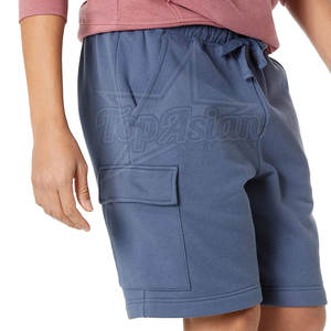 Pantalones cortos informales de lana de cintura media para hombre, ropa deportiva transpirable de patrón sólido con cierre elástico, cómodos y transpirables - Product Image 3