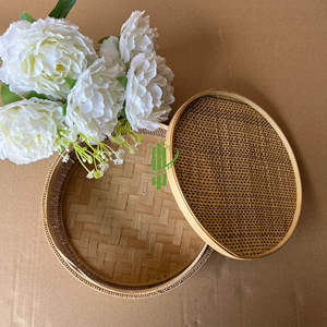 ตะกร้าเก็บของสานมือรักษ์โลกสำหรับจัดระเบียบห้องครัว รับทำโลโก้ตามสั่ง ผลิตโดย VgreenArt ในเวียดนาม - Product Image 1