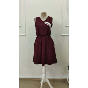 Vestido Mini de Viscosa con Cuello en V y Tirantes Elegantes para Mujer, de Jane's, con Cintura Fruncida, de Doble Hilo, para Uso Diario Informal de Verano - Product Image 4