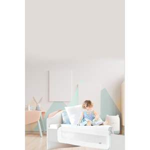 Barrière de lit de sécurité pour bébé pliable de 110 cm certifiée CE, ceinture de protection en tissu polyester, garde-corps de lit sécurisé pour enfant pour une utilisation pratique - Product Image 4