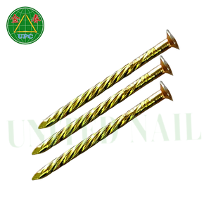 Acier plaqué jaune durable et Rust-Resistant1-3/8 pouces avec clous lisses/à vis et tête à carreaux de l'usine du Vietnam - Product Image 1