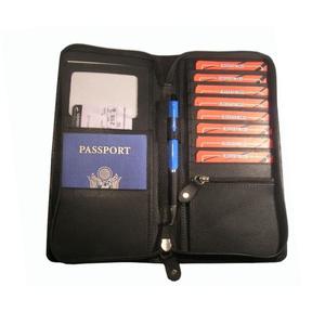 Leather <b>Passport</b> <b>Holder</b> Travel Wallet RFID Blocking <b>Document</b> <b>Holder</b> /Card <b>Holder</b> Travel Wallet - Product Image 1