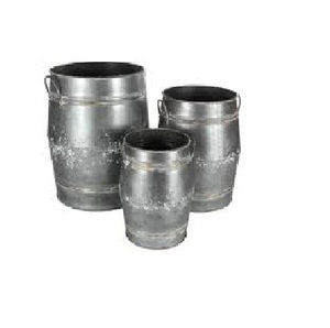 Pot de fleur argent métal aluminium plante Pot martelé décoratif fleur Vase inde métal jardinières ensemble - Product Image 1