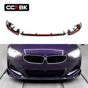 Para <span class=keywords><strong>BMW</strong></span> G42 M Sport 218i 220i <span class=keywords><strong>220d</strong></span> 230i 240i 2021-2026, alerón delantero de fibra de carbono seca estilo MP, divisor de labio inferior 51195A34859 - Product Image 1