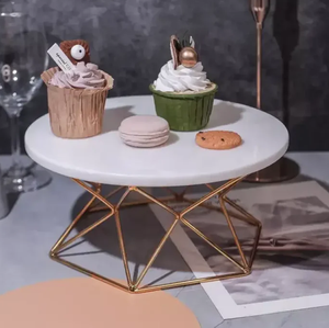 Impressionnant support de Cupcake en marbre pour ferme bureau salon support de gâteau en marbre article décoratif - Product Image 3