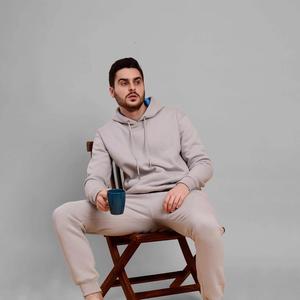 Survêtement personnalisé de coupe décontractée Nouveau pull à capuche bleu marine avec pantalon de survêtement Streetwear moderne Ensemble athlétique deux pièces - Product Image 5