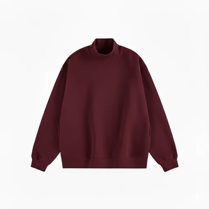 Sweat-shirt à col montant surdimensionné pour femme, en polaire épaisse et douce, en coton chaud, confortable, streetwear tendance pour l'automne/hiver - Product Image 3
