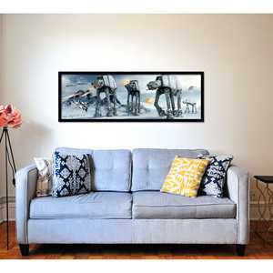 Póster de Star Wars de diseño moderno AT-AT Fight Langbahnposter - Product Image 1