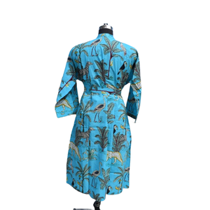 ชุดเดรสกิโมโนผ้าฝ้ายสำหรับผู้หญิง, ชุดเดรสใส่เดินชายหาดเปิดด้านหน้าสำหรับใส่ในฤดูร้อน - Product Image 5