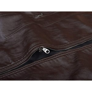 Chaqueta de Motociclista Entallada Personalizada de Fábrica para Hombre, Chaqueta de Cuero Genuino de Alta Calidad para Hombre - Product Image 5