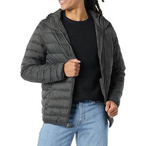 Chaqueta acolchada de alta calidad para hombre, ropa de calle de invierno con logotipo personalizado, cuello levantado con capucha, logotipo personalizable de algodón y nailon transpirable - Product Image 6