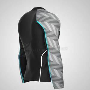 Protège-éruption à manches longues pour hommes avec protection UPF 50 + Logo personnalisable et design respirant Sublimation personnalisée - Product Image 5