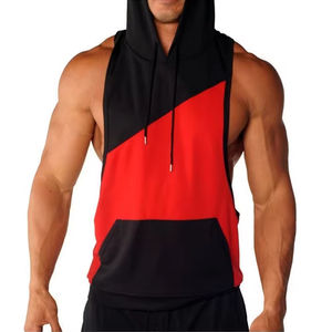 New <b>Men's</b> Winter Workout Gym <b>Hoodies</b> <b>Sleeveless</b> Muscle Cut for Breathable Eco-Friendly Plain Design - Product Image 3