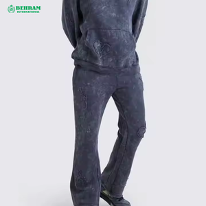 <b>100</b>% <b>Polyester</b> Fleece/French Terry Quick Dry Breathable Acid Washed Winter Unisex Streetwear Fashion Distressed Plain - Product Image 4