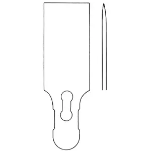 Lame d'osteotome interchangeable 25 mm droite, instrument chirurgical manuel - Product Image 2