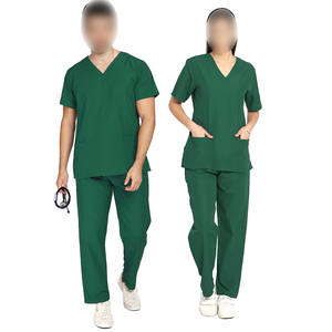 Service de gros OEM combinaisons de gommage couleur verte Logo personnalisé imprimé uniformes de médecin par VIKY INDUSTRIES - Product Image 1