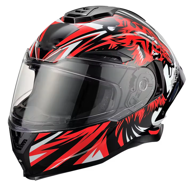 Heyue DOT Certified ABS Modular Motorcycle Helmets HY-218 New Condition Integrated LED Lights Dual Visor Flip-Up Quick Release