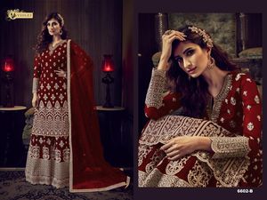 Diseñador de estilo indio pakistaní Exclusivo Mono Soft Net Secuencia Bordado Trabajo de piedra Sharara Palazzo Traje Bodas Fiestas - Product Image 5