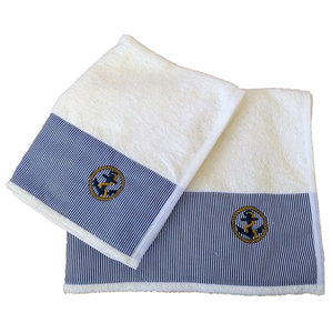 Ensemble de serviettes en coton jacquard brodé à séchage rapide pour la maison et l'hôtel - Product Image 1