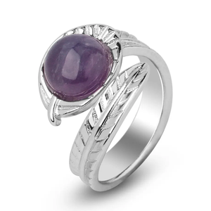 Anillo de Plata de Ley Hecho a Mano con Piedras Mixtas, Engaste de Bisel Redondo de 8 mm, Joyería Vintage para Bodas y Fiestas, Regalo - Product Image 2