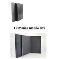 Nouvelle conception Boîte de verrouillage portable en bois noir pour téléphone portable avec minuterie de désobéissance automatique et personnalisable par gaufrage