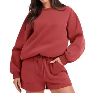 Venta caliente por encargo Unisex por encima de la rodilla Cremallera sólida 2 piezas Pantalones cortos Set High Street Style Summer Precio bajo - Product Image 1