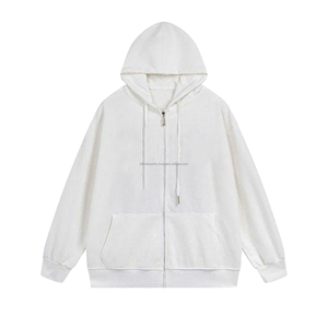 Sudaderas de Alta Calidad con Lavado Ácido, Decoloración al Sol, Aspecto Desgastado, 100% Algodón, Logotipo Personalizado, Cierre de Cremallera, Hombros Caídos, Corte Recto y Recortado para Hombre - Product Image 2