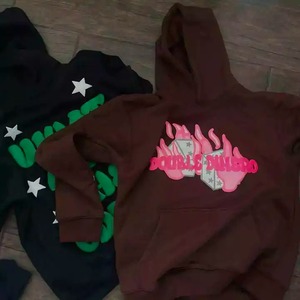 Fabricants de vêtements, broderie, impression 3D en relief, sweats à capuche unisexes, sweats à capuche épais et volumineux pour hommes - Product Image 4