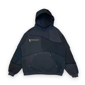 Oferta Caliente: Nueva Moda de Invierno - Sudadera con Capucha para Hombre, Lisa, Personalizada, 100% Algodón Orgánico, Gruesa, Ecológica, con Bolsillo Cargo - Product Image 3