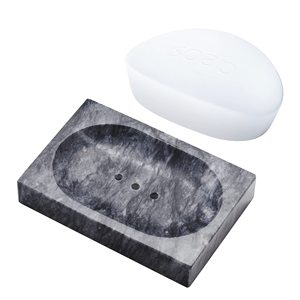 Colección de Calidad: Dispensador de Jabón de Mármol Estilo Japandi, Tazón, Vaso, Portacepillos de Dientes, Instalación Autoadhesiva, Tamaño Personalizado, Económico - Product Image 5