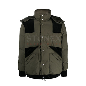 แจ็กเก็ตขนเป็ดสำหรับผู้ชาย, แจ็กเก็ตขนเป็ดมีฮู้ดให้ความอบอุ่นกันลมมีซิป - Product Image 1