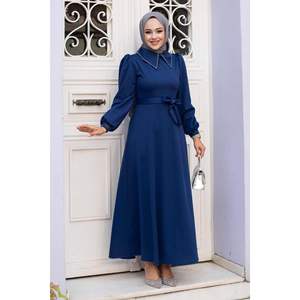 Saxe Chemise Col Hijab Robe Modeste - Product Image 1
