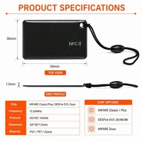 Cartes-clés RFID NFC MIFARE DESFire EV3 2K personnalisées haute sécurité pour vélos électriques et trottinettes électriques