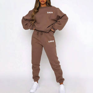 Ensemble de sweat à capuche pour femmes avec logo personnalisé uni poids lourd décontracté grande taille long tissu à tricoter motif solide sweats à capuche vierges pour impression - Product Image 1
