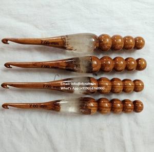 Résine Bois Crochet À La Main De Luxe Aiguilles À Tricoter Couture Couture Outils De Couture avec Ciseaux - Product Image 1