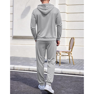 Sudaderas de invierno informales para hombre Sudadera con capucha de manga larga de punto transpirable y pantalones de chándal Técnicas bordadas - Product Image 3