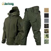 Jinteng-Tenue de sport unisexe, uniforme tactique, veste d'hiver chaude + pantalon en coton