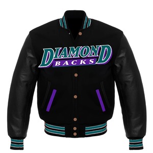 Chaqueta Varsity Resistente de Lana y Poliéster con Logotipo Bordado en la Parte Delantera para Logotipos Personalizados, Escuelas y Marcas de Ropa Urbana, para Hombre, Invierno - Product Image 1