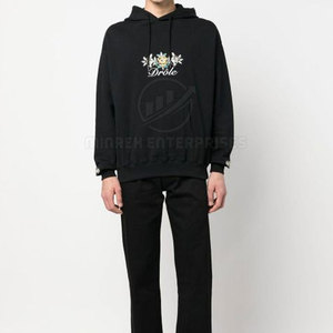 Nouveaux sweats à capuche décontractés pour hommes, chauds pour l'hiver, respirants, séchage rapide, 100% coton, confortables, broderie, motif uni, col à capuche - Product Image 2