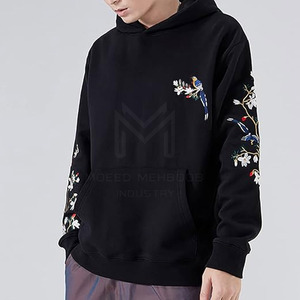 เสื้อมีฮู้ดผ้าคอตตอนโพลีเอสเตอร์คอตตอนคุณภาพสูงปักลายสำหรับผู้ชายแฟชั่นเสื้อฮู้ดคอตตอนผ้าโพลีเอสเตอร์ต่ำแบบผ้าหนาคอตตอนสำหรับฤดูหนาว - Product Image 4